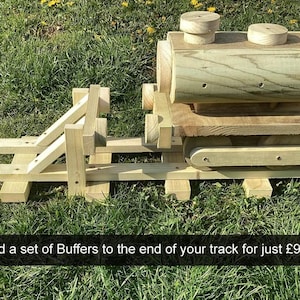 Wooden Planter Train / Decorative Garden Ornament Buffers