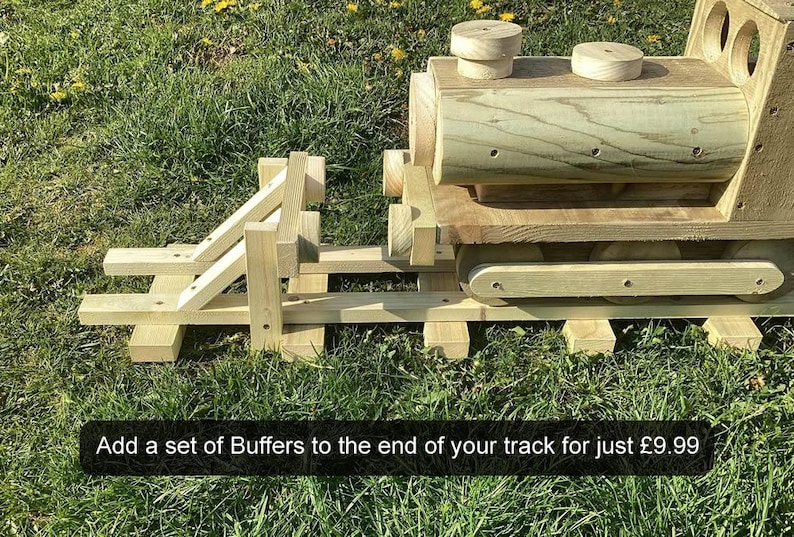 Wooden Planter Train / Decorative Garden Ornament Buffers