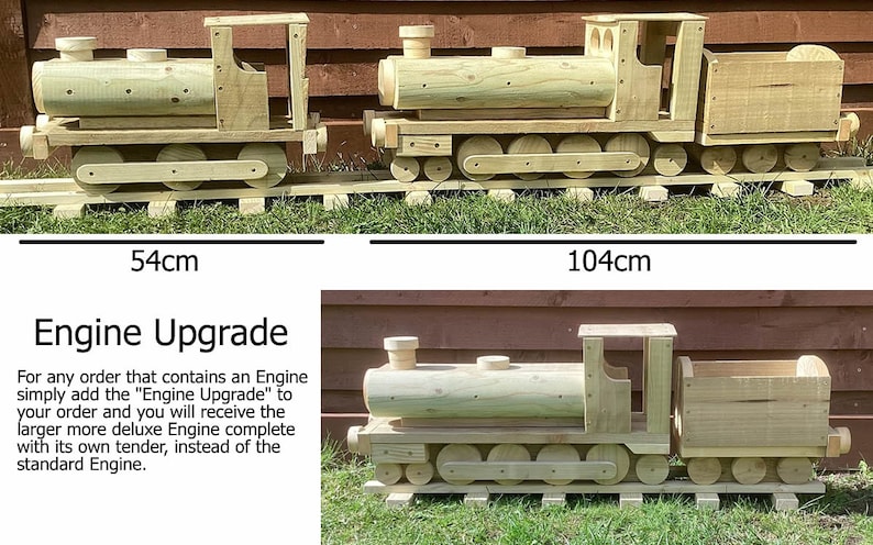 Wooden Planter Train / Decorative Garden Ornament Engine Upgrade