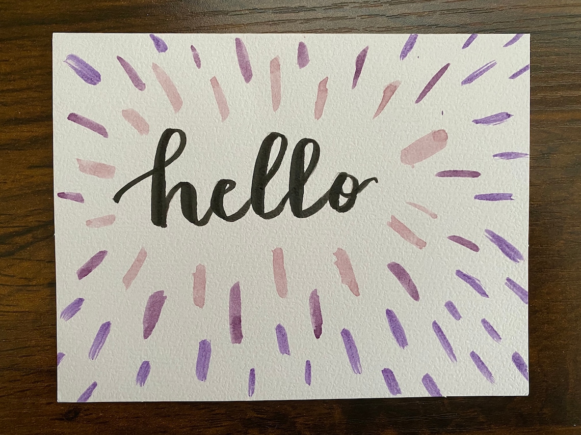 Hello card Etsy