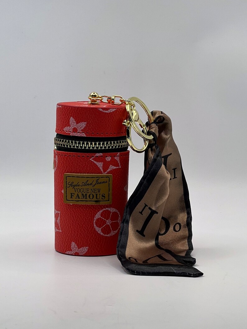 Bucket Keychain Lipstick Key Fob Holder Etsy