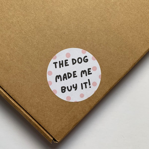 35 Eco Friendly Dog or Cat Product Stickers - Logo Stickers - business packaging - Recycled pet Business Stickers - 37mm