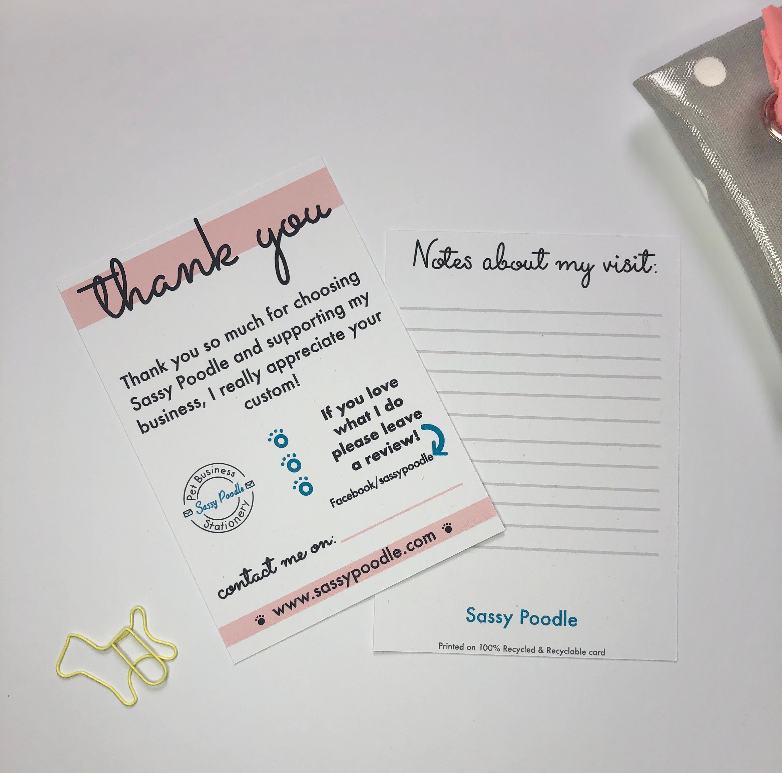 Pet Sitter Thank You Notecards Eco Friendly Note Cards Etsy