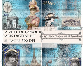 La Ville De L'amour Paris Digital Kit