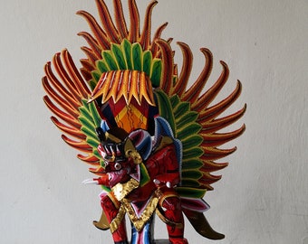 バリの手作り木製ガルーダ ウィスヌ像木彫り、彫刻、バリ島のアート