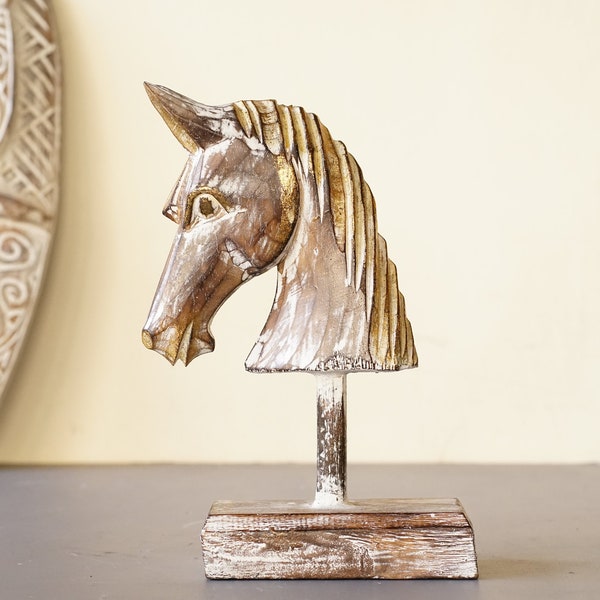 Wooden Horse Head Etsy