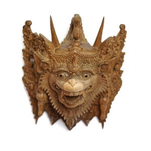 Hanuman Wall Decor, Halloween Gift, Wooden Hanuman Mask, Wood Carving Wall  Decor, balinese wall art, Home Decor, Halloween Decor, Gift Idea