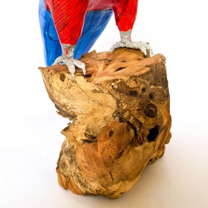 Picture of Wooden Macaw Parrot Figurine, Summer Gift, Colorful Parrot, Wood ...