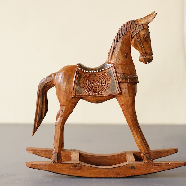 Wooden Rocking Horse Etsy