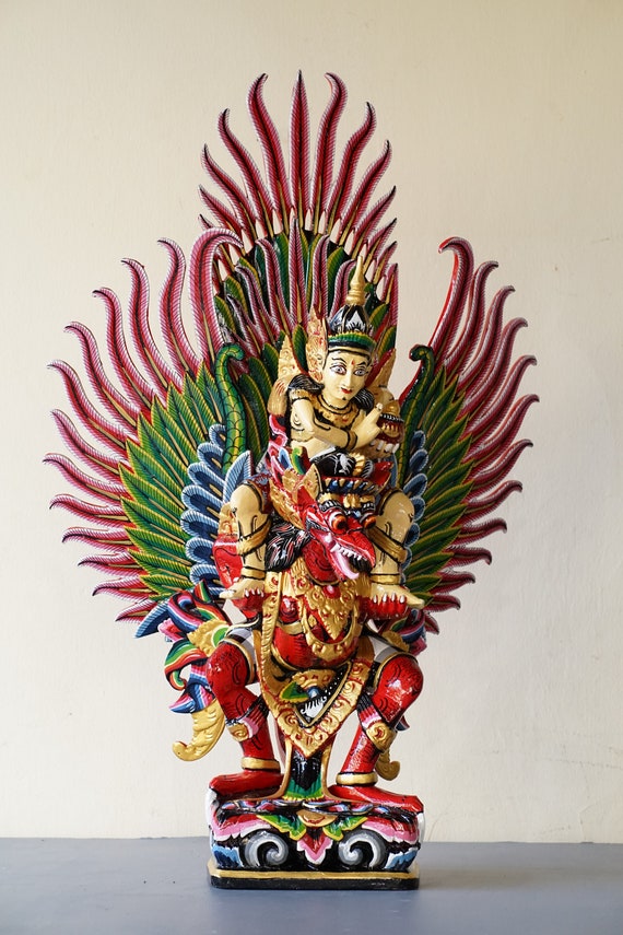 Hand Carved & Painted Garuda Statues Hand Carved & Painted Garuda Statues