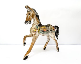 大きな馬のフィギュア メキシコの民芸品 アレブリヘの彫刻 本物