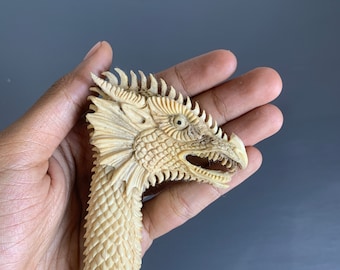 Eastern Dragon knivhandtag 5,1 tum, handgjort bladesmith-tillbehör, present till pappa