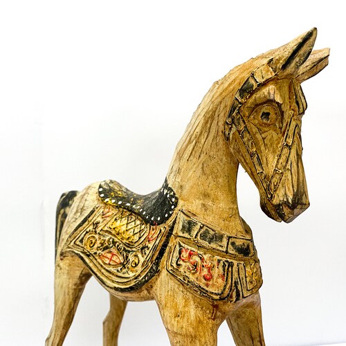 Wooden Rocking Horse Antique Brown Color, Horse Gifts, Horse Art, Rocking Horse, Horse shops Decor, Horse Ornament, Fathers day gift