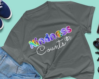Adult Kindness Heart Shirt, Vriendelijkheid TShirt, Inspirerende Shirts, Positieve Vibes Shirt, Positieve Quote Tee, Vriendelijkheid Quote, Kies Vriendelijkheid