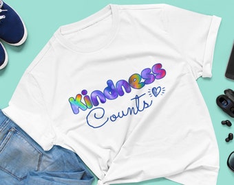 Volwassen Vriendelijkheid Hart Shirt, Vriendelijkheid TShirt, Inspirerende Shirts, Positieve Vibes Shirt, Positieve Quote Tee, Vriendelijkheid Quote, Kies Vriendelijkheid