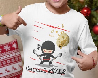 Cereal Killer Kids Kerst Grappig Cadeau Kleine Broer Zus Kerstcadeaus Kinderen Jongen Meisje Leuke Kids Shirt Beste Kerstcadeau Idee Tween Kid