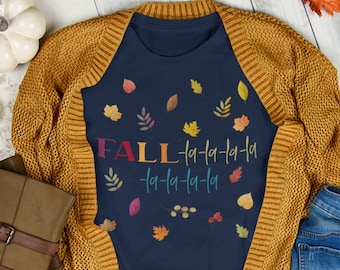 Herfst la la Herfst Bladeren Shirt, Herfst Oogst Shirt, Herfst Shirt, Pompoen Spice Shirt, Herfst Vrouwen Shirt, Herfst Grafisch T-shirt, Leraar Tshirt