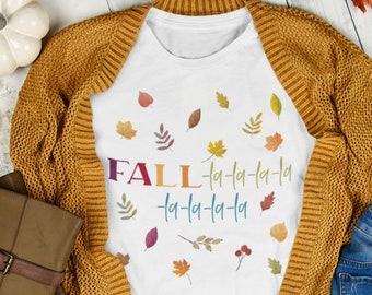 Herfst la la Herfst Bladeren Shirt, Herfst Oogst Shirt, Herfst Shirt, Pompoen Spice Shirt, Herfst Vrouwen Shirt, Herfst Grafisch T-shirt, Leraar Tshirt