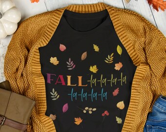 Herfst la la Herfst Bladeren Shirt, Herfst Oogst Shirt, Herfst Shirt, Pumpkin Spice Shirt, Herfst Vrouwen Shirt, Fall Graphic Tee, Plus Size Tee