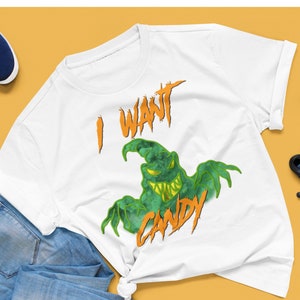 I Want Candy, Herren Halloween T-Shirt, Lustiges Halloween Shirt, Halloween Tshirt, Happy Halloween, Halloween Geschenk, Funny Fall, Tshirt für Jungs