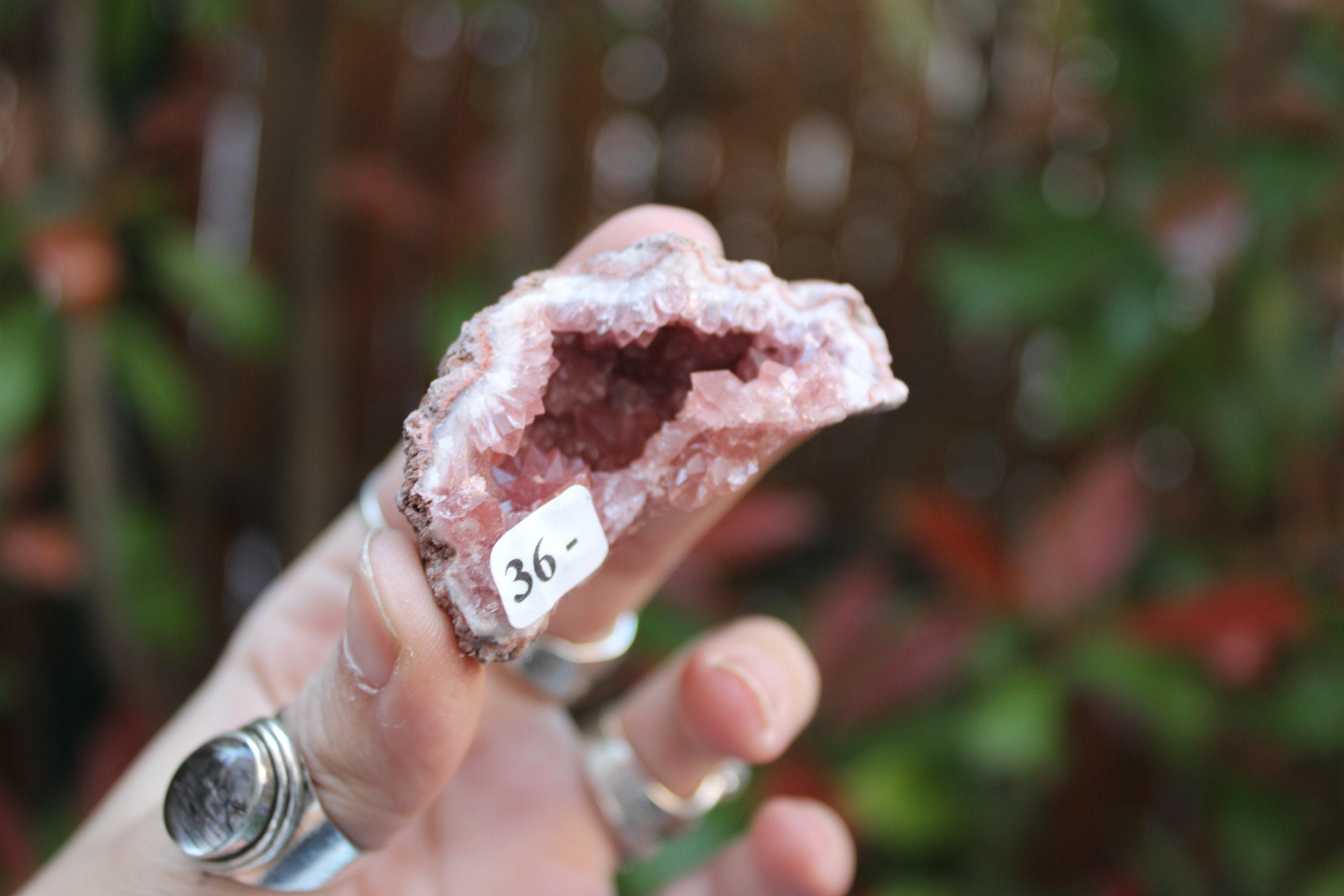 Géode d'améthyste Rose