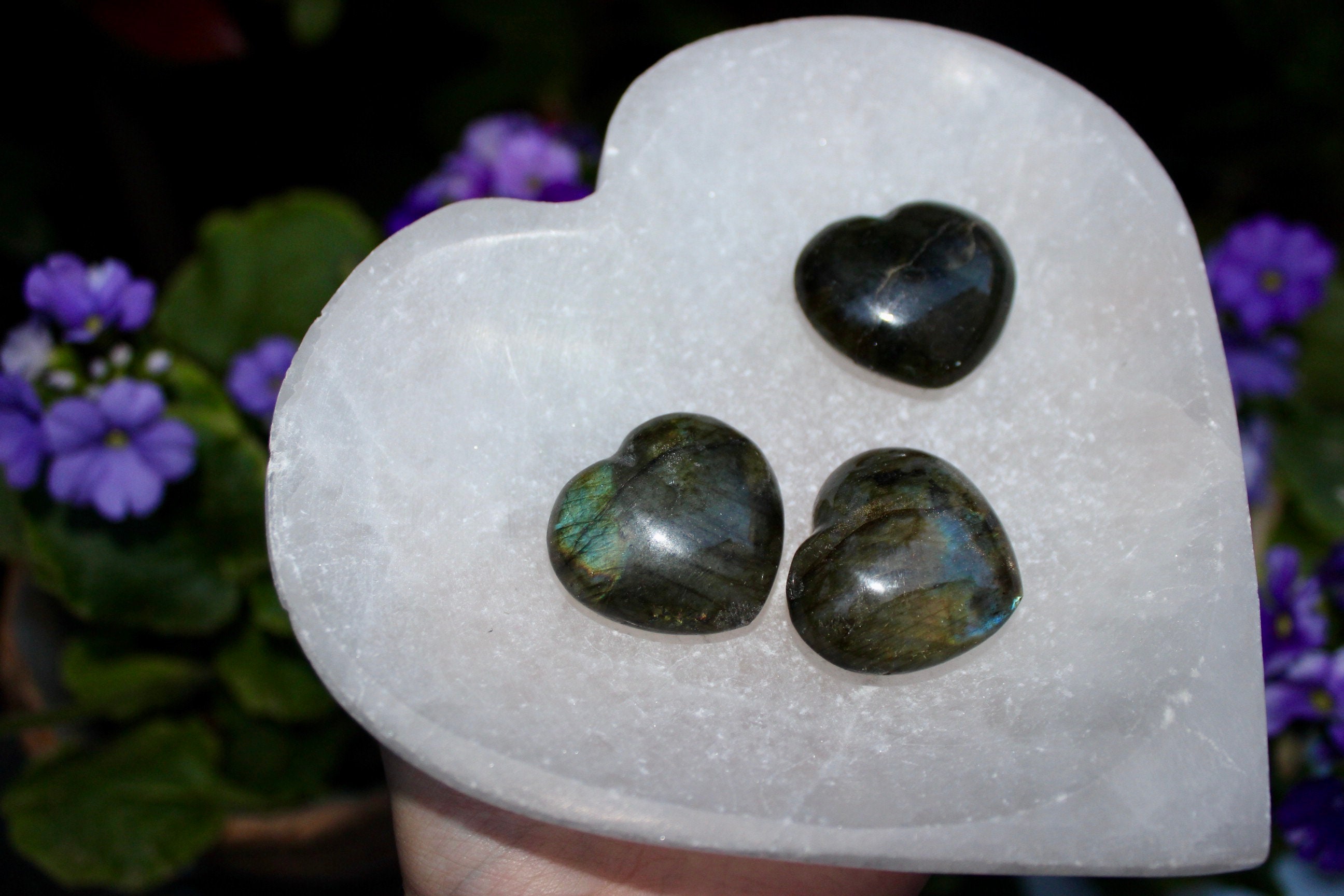 Mini Cœur de Labradorite Flashy