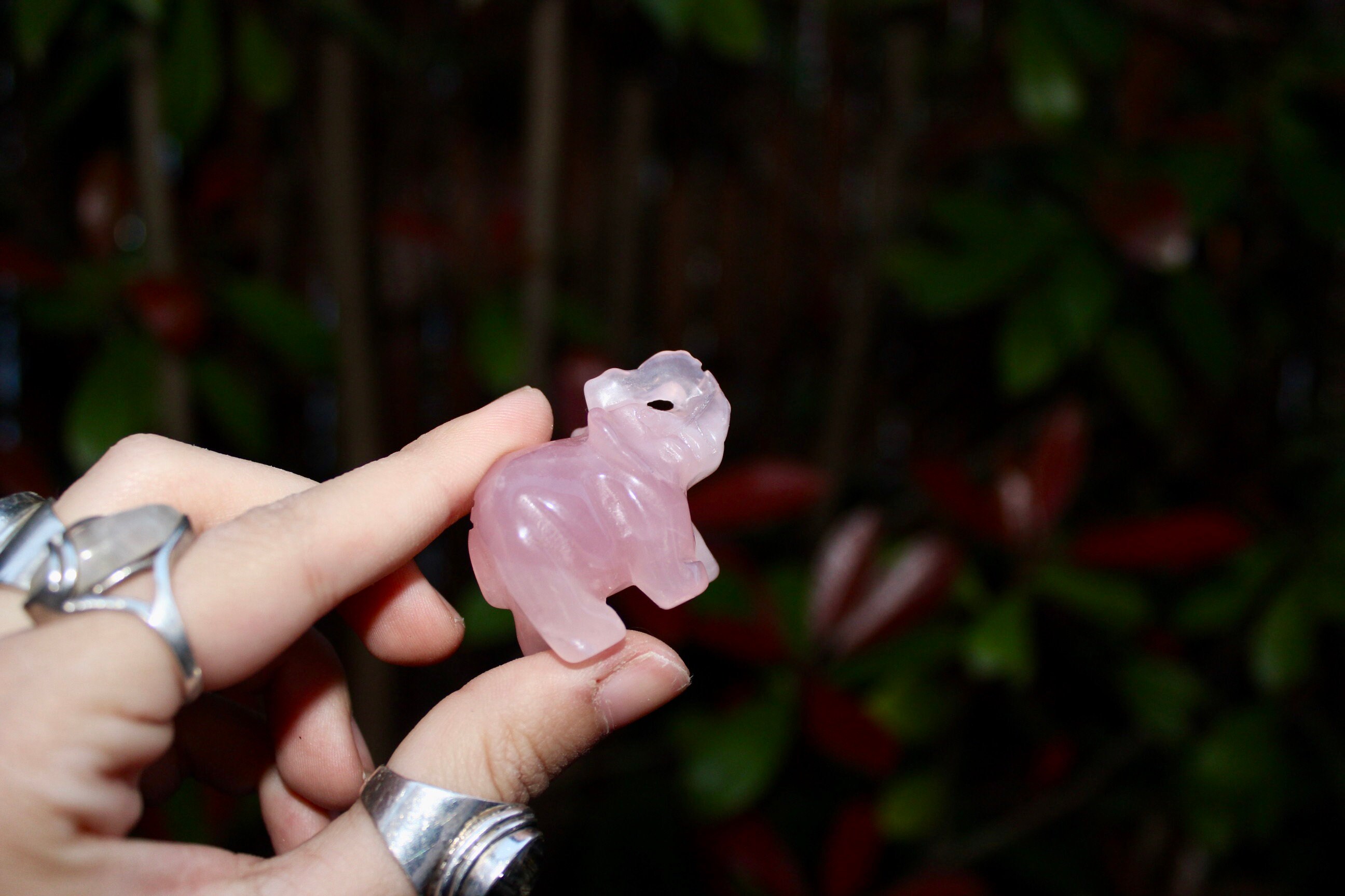 Éléphant de Quartz Rose