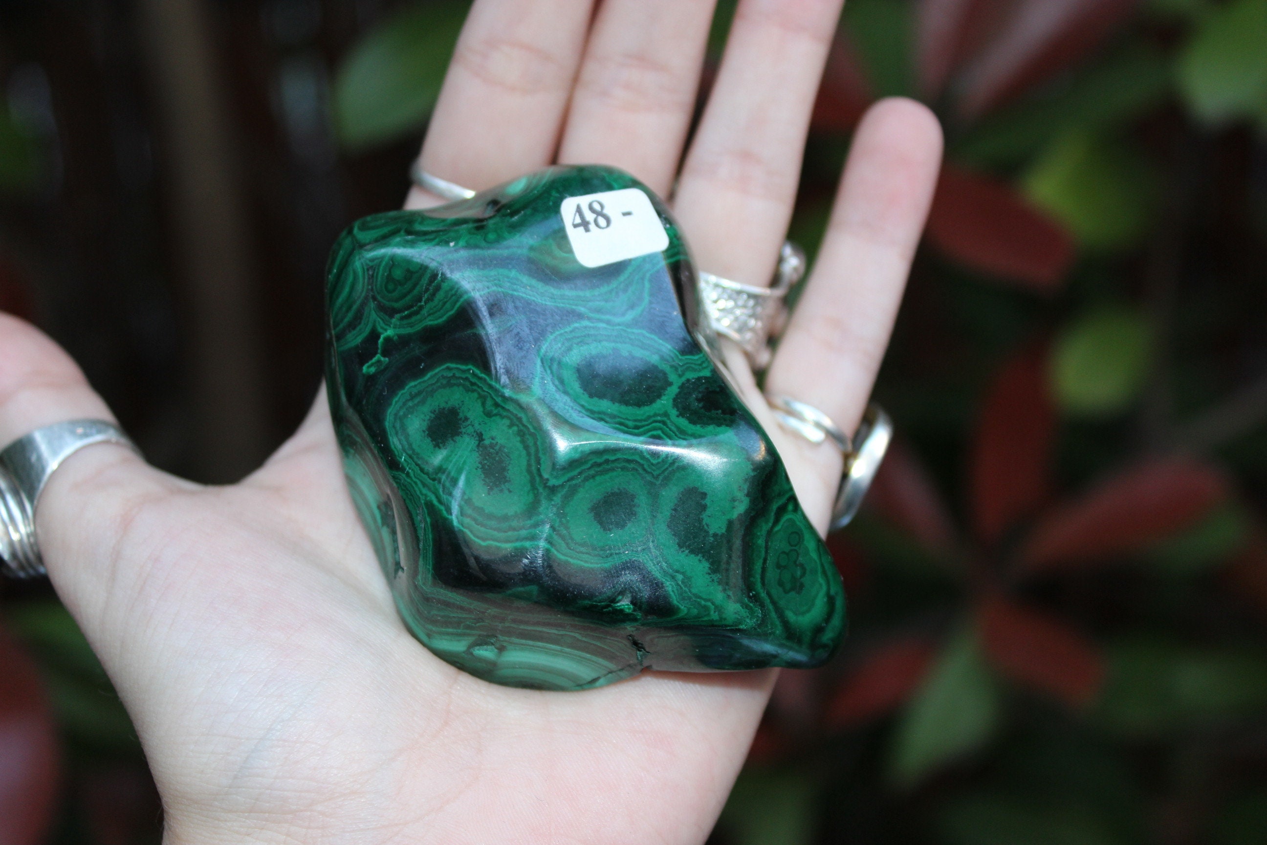 Belle Malachite Poli Forme Libre