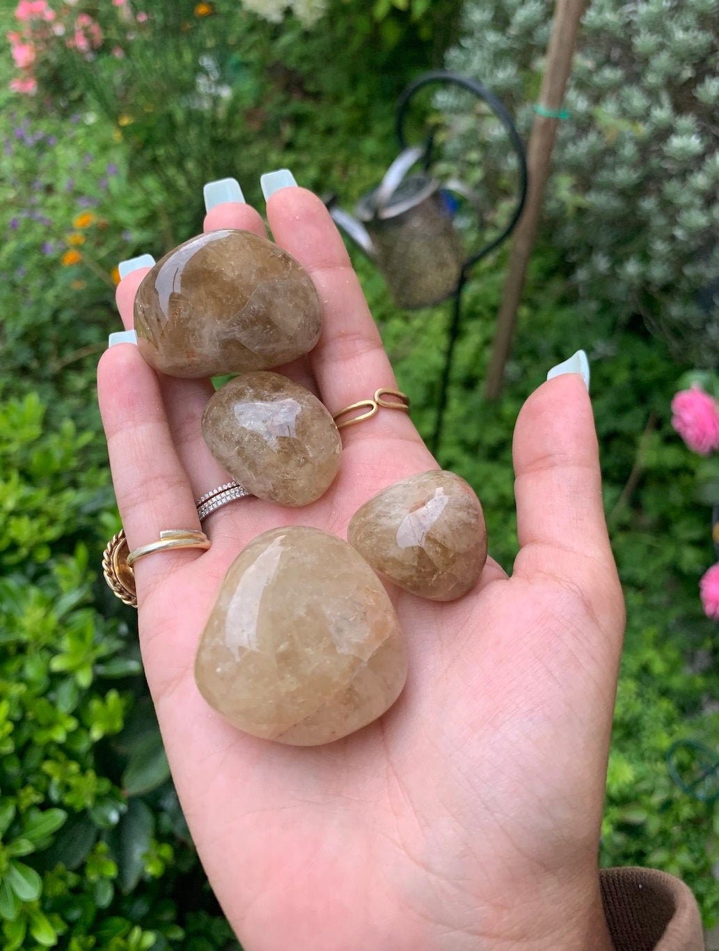 Natural Citrine Tumble.pierre Roulée Naturelle