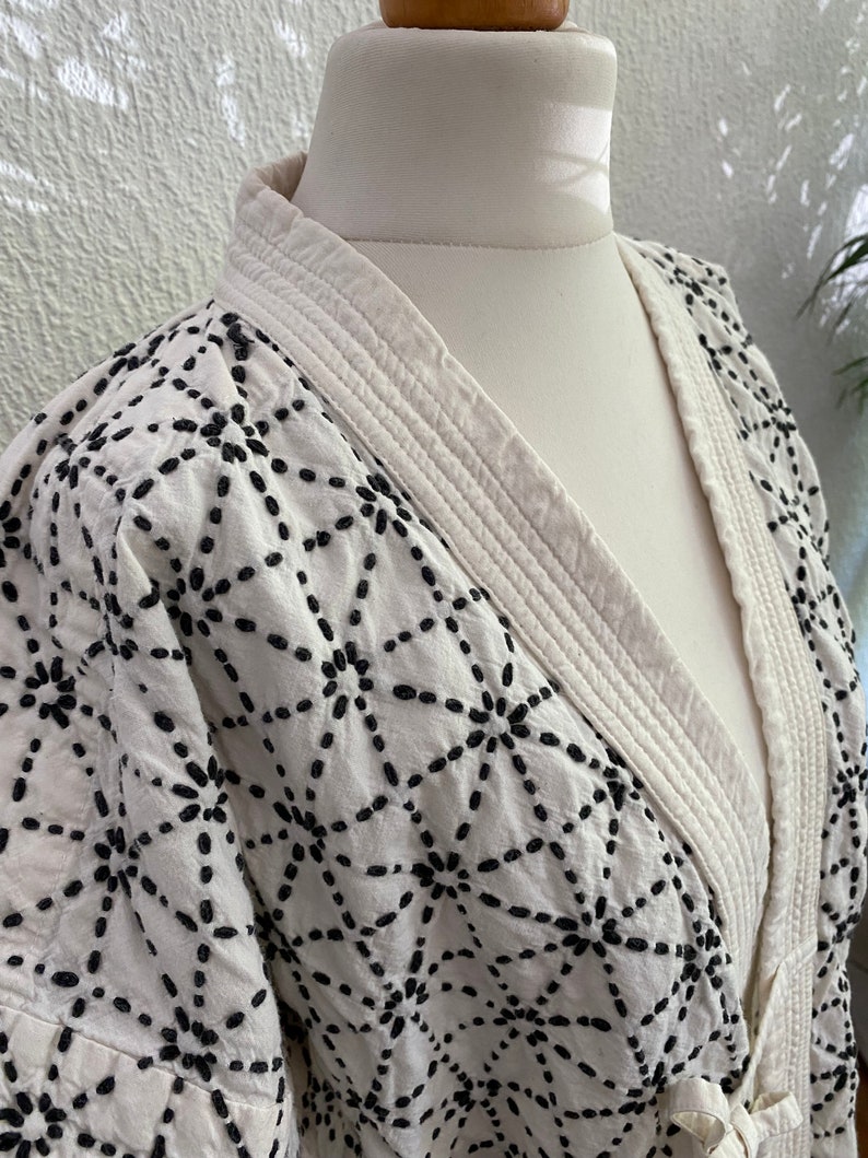 used Sashiko white Kendo Jacket/ durable cotton jacket/unisex/ size Men's M/ CBD10 image 6
