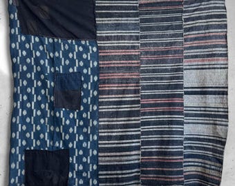 BORO Japanese Patchwork Textile Kasuri Ikat and Zanshi-ori 残糸織