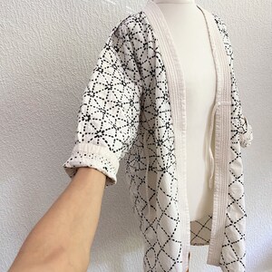 used Sashiko white Kendo Jacket/ durable cotton jacket/unisex/ size Men's M/ CBD10 image 3