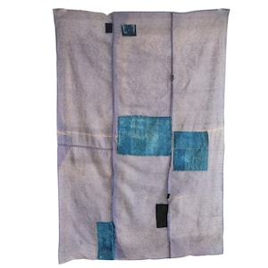 BORO Japanese patchwork textile CB55/ Abstract art purple