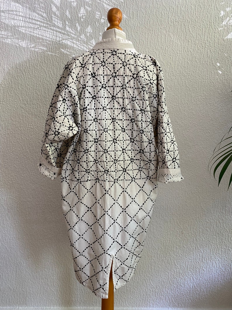 used Sashiko white Kendo Jacket/ durable cotton jacket/unisex/ size Men's M/ CBD10 image 5