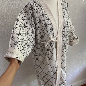 used Sashiko white Kendo Jacket/ durable cotton jacket/unisex/ size Men's M/ CBD10 image 4