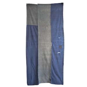BORO Japanese patchwork textile CB61/ indigo and Sumi(chacoal) dye 松煙染め