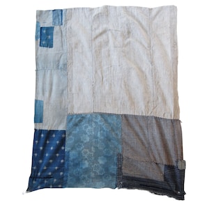 BORO Japanese patchwork textile CB50 / Sarasa & Kasuri