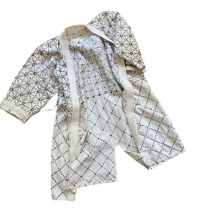 used Sashiko white Kendo Jacket/ durable cotton jacket/unisex/ size Men's M/ CBD10