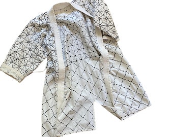 used Sashiko white Kendo Jacket/ durable cotton jacket/unisex/ size Men's M/ CBD10