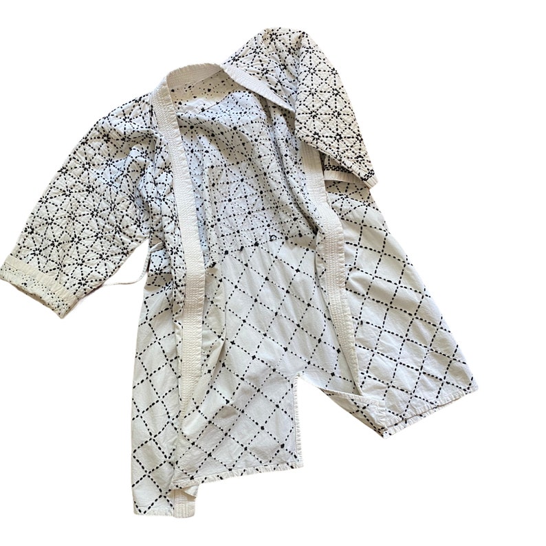 used Sashiko white Kendo Jacket/ durable cotton jacket/unisex/ size Men's M/ CBD10 image 10