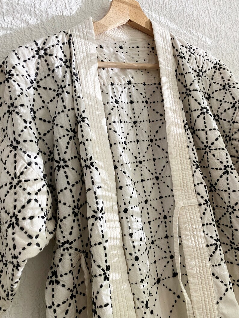 used Sashiko white Kendo Jacket/ durable cotton jacket/unisex/ size Men's M/ CBD10 image 8