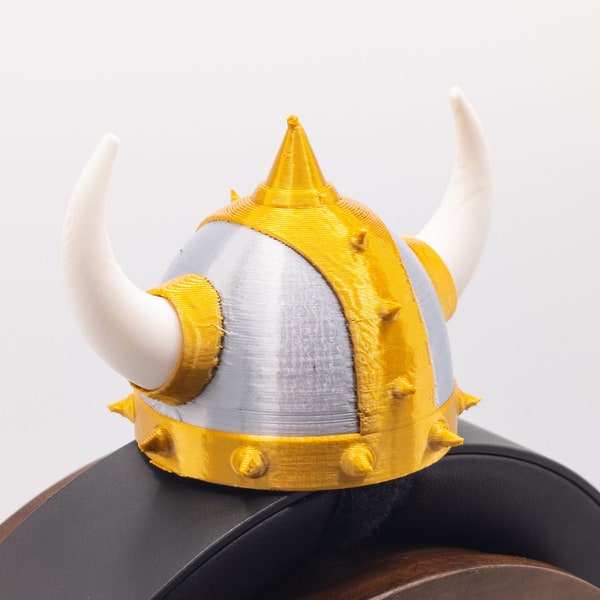 Viking Helmet for Headset || *Curved Horns Edition* | Attachment | 38+ Colors | Choose Your Own Helmet & Horn Colors | Gamer Gift
