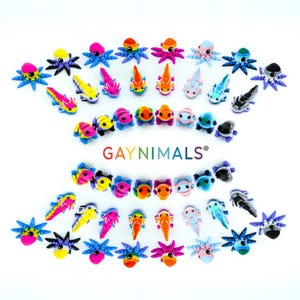 Gaynimals® - 100+ BULK Mini Fidget Animals - Pride Gifts - Rainbow Pocket Pets - Rainbow, Trans, Gay, Nonbinary, Lesbian, Ace, MLM, Bi