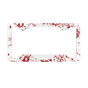 Bloody License Plate Frame, Horror Car Accessories, Vehicle Decor, Halloween Decor, Spooky Custom Auto Tags