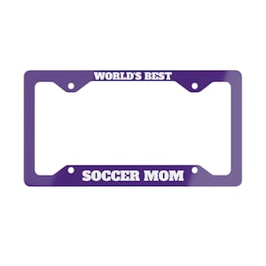 Custom World&#39;s Best Metal License Plate Frame, Personalized Car Tag Holder, Unique Gift for Car Enthusiasts, Personalized Gift