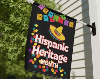 Arosche Hispanic Heritage Month Banner 120"x20" - Latino Flags Outdoor/Indoor Decor