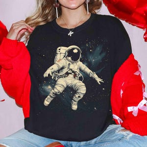 Astronaut Floating in Space T-Shirt, Space Lover Tee, Galaxy Comfort Colors