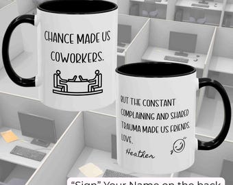 Work Bestie Mug, Custom Coworker Gift