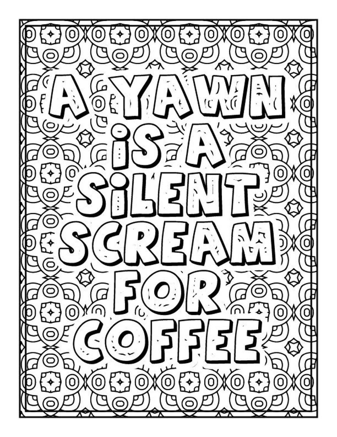 40 Coffee Quotes Coloring Pages | Etsy