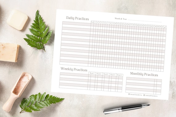 Printable SELF-CARE PLANNER Beige, Self-Care Practices, Self Care Tracker, Printable Self Care Checklist, Self-Care Schedule, Self Care List